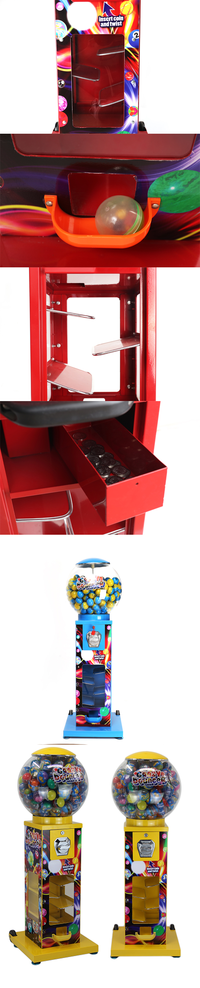 PMMA Globe Round Vending Machine High Temperature Powder Coating