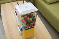 Yellow color 21*21*45cm 3.5KG coin operated  candy vending machine