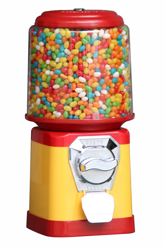 capsules gumball hershey candy vending machine metal 4kgs yellow for shoping mall