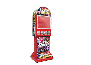 Commercial Tattoo Vending Machine , 12*8CM Paper Card Tomy Gacha Machine