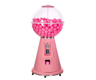 Pink Color Custom Gumball Machine Smart 24 Hours Self Service 95*95*185CM