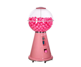 Pink Color Custom Gumball Machine Smart 24 Hours Self Service 95*95*185CM