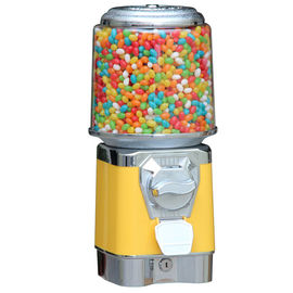 peanut candy vending machine PC 3.6kgs round gumball capsules metal yellow for shopping mall