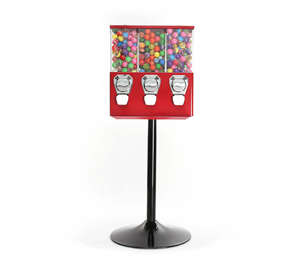 Three In One Capsule Vending Machine Large Capacity Red Color 1-6 ...