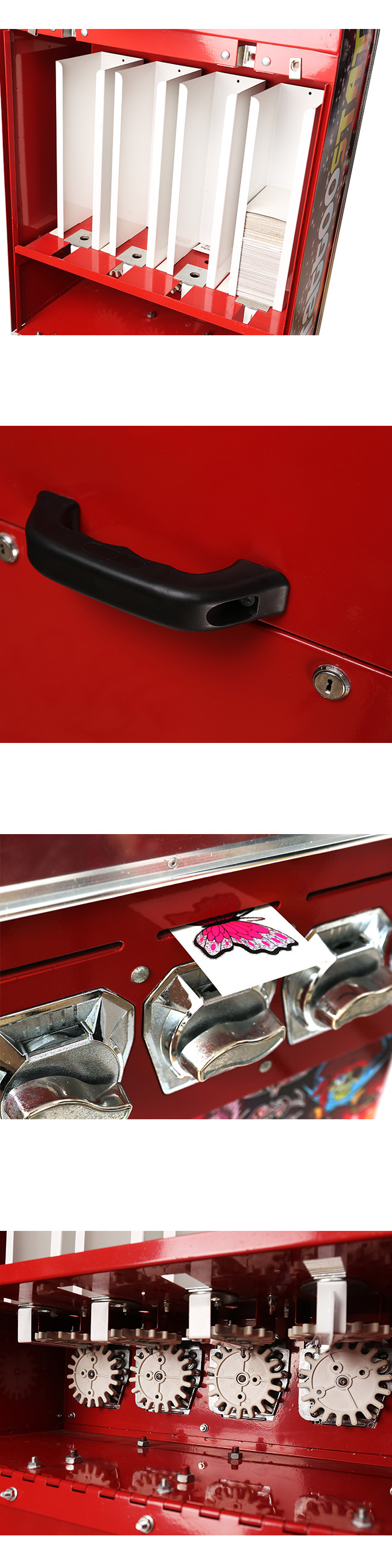 Large Capacity Sticker Quarter Machine 51*41*142CM With CE Certification